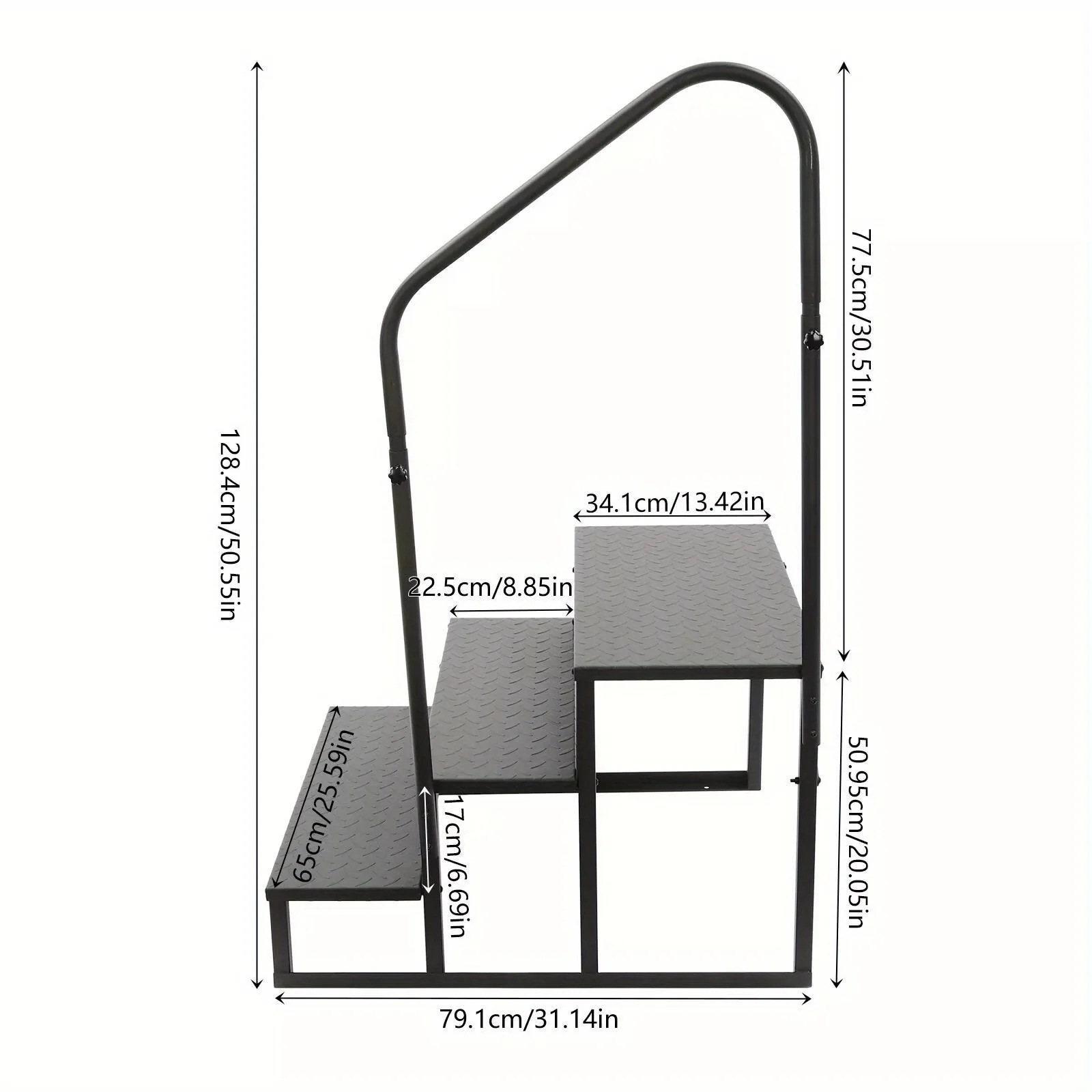 خطوات ودرابزين محمولة - سلم حمام سباحة أرضي خفيف الوزن وحوض استحمام ساخن وديكور منزلي متين ومضاد للانزلاق