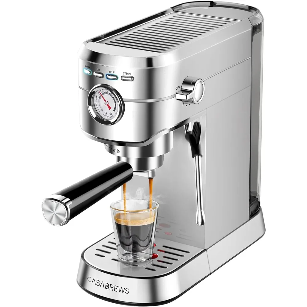 

Cafe Machine Compact Coffee Machine Kitchen and Home Professional Espresso Maker With Milk Frother Steam Wand Coffe Appliances