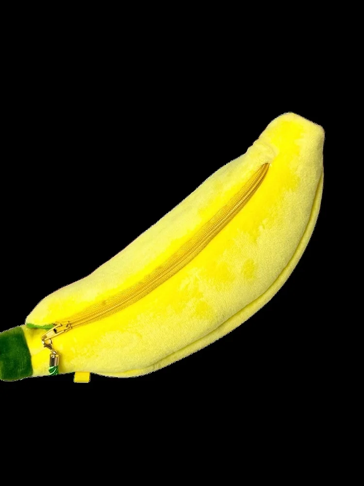 Cute Cartoon Banana Plush Pen Case Kawaii Simulated Fruit Stationery Bag Stationery Supplies Multi-functional Storage Bag【SMQ】