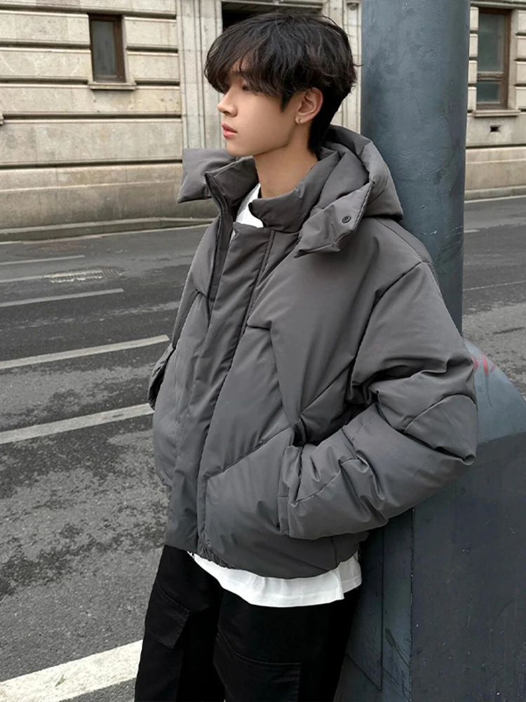 

Cleanfit Men's ort Cotton Jaet Winter Warm Coat Hooded Casual Sle Youth ular Polyester Fiber Long Sve Coat