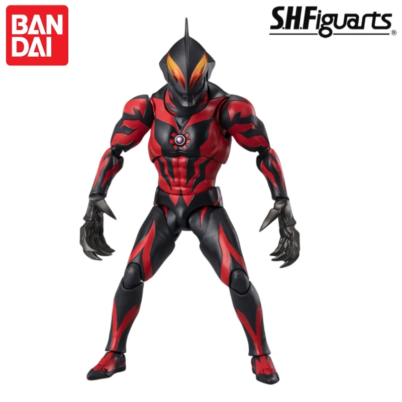 재고 있음 오리지널 반다이 S H Figuarts 울트라맨 벨리얼 울트라맨 (Darkness Heels Ver) 관절 액션 피규어, 애니메이션 모델 장난감