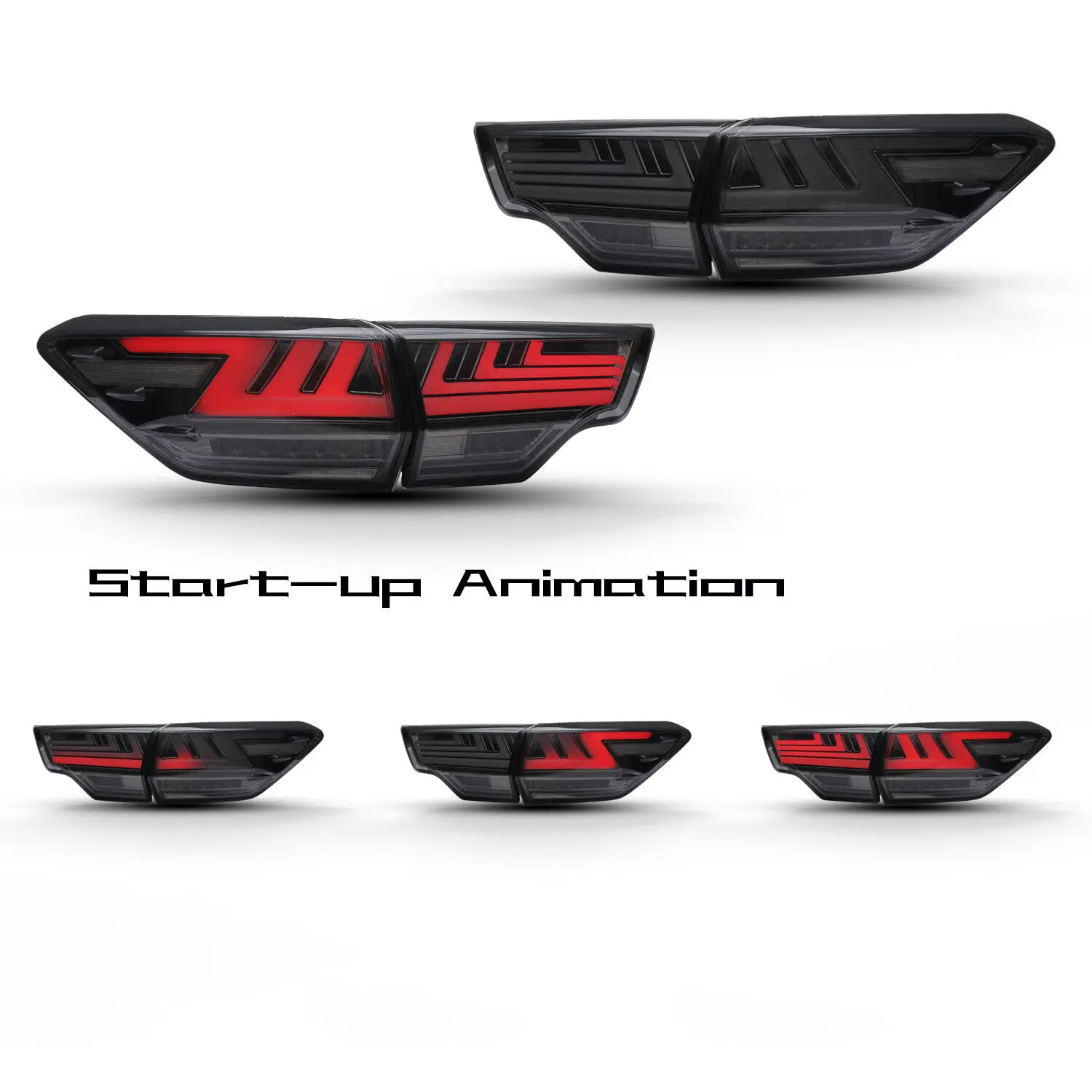 LED Tail Lights For Toyota Highlander 2014-2021 DRL Start UP Animation Assembly Car Styling Rear Back Lamp Accessories