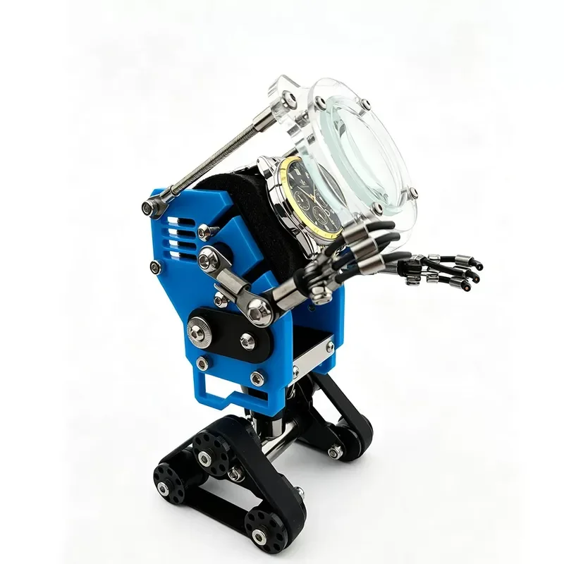 Elevate Your Desktop Aesthetics with This Striking Metal Robotic Arm Watch Holder, A Perfect Fusion of Industrial Design And