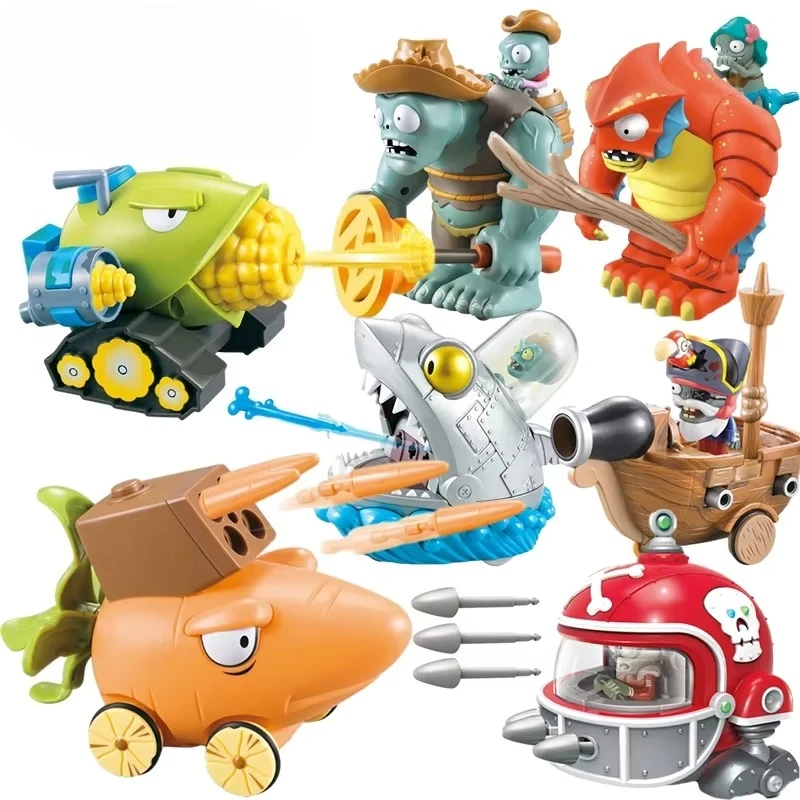 Plants Vs Zombies 2 Mechanical Shark Wild West Gargantuar New Toy Figures Genuine Licensed Game Figures Model Teen Gifts For Fan