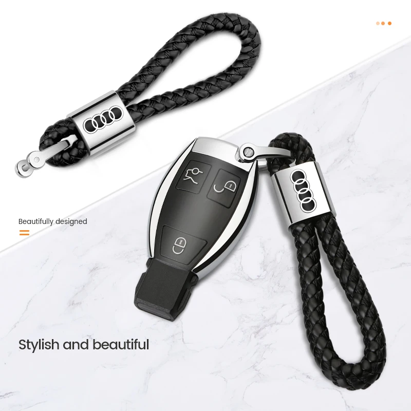 Audi Keychain Nylon Long Lanyard Keyring for Audi A3 8P S3 8V A4 B8 B6 B7 A6 C6 C5 C7 A5 Q3 Q5 Q7 TT A7 A8 Car Accessories Gifts