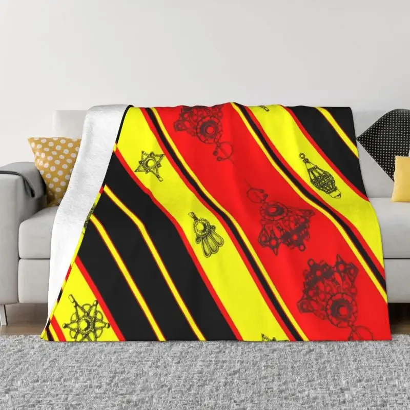 Berber Flag With YAZ Amazigh Symbol Tamazight People Blanket Flannel Fleece Kabyle Carpet Morocco Throw Blankets Couch Quilt