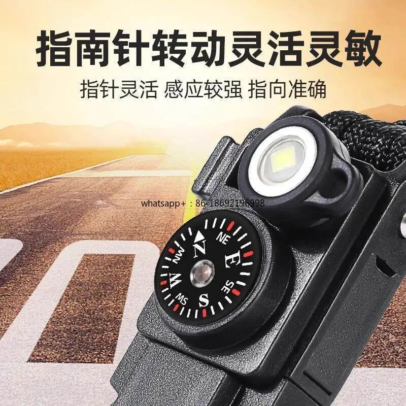 Outdoor Multi-functional Survival Bracelet: Wild Flint, Compass, Paracord, Bracelet, Wilderness Survival Equipment