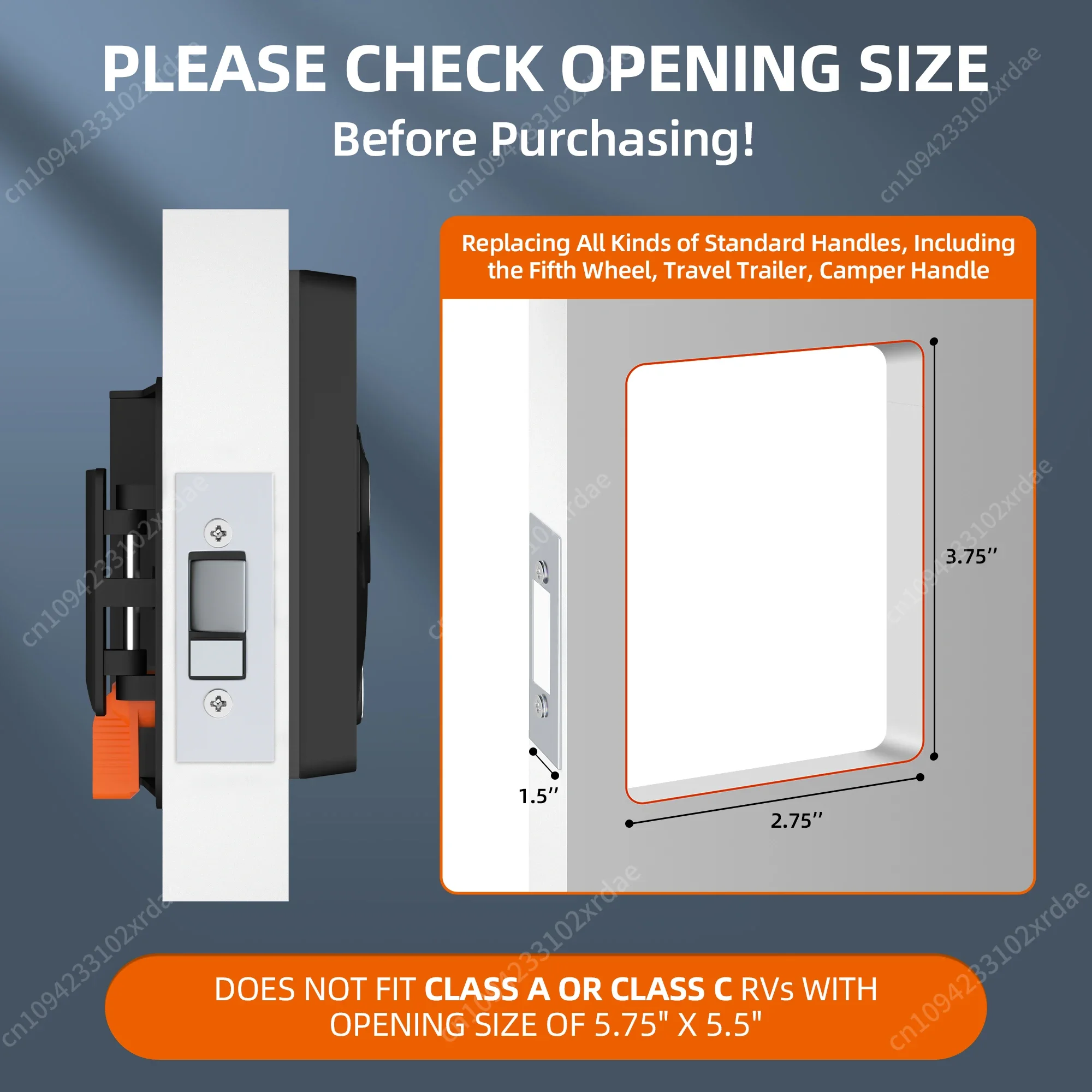 NewUpgrade Backlit Metal RV Door Lock Keyless Password Car Lock Remote Control Door Lock Waterproof