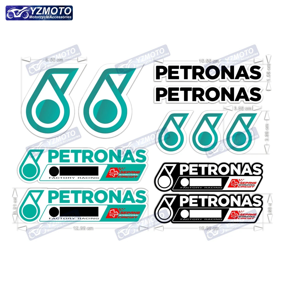 For YAMAHA YZF Petronas LOGO Motorcycle Fairing Accessories Sticker Body Helmet Fuel Tank Protection Decorative Decal Stickers