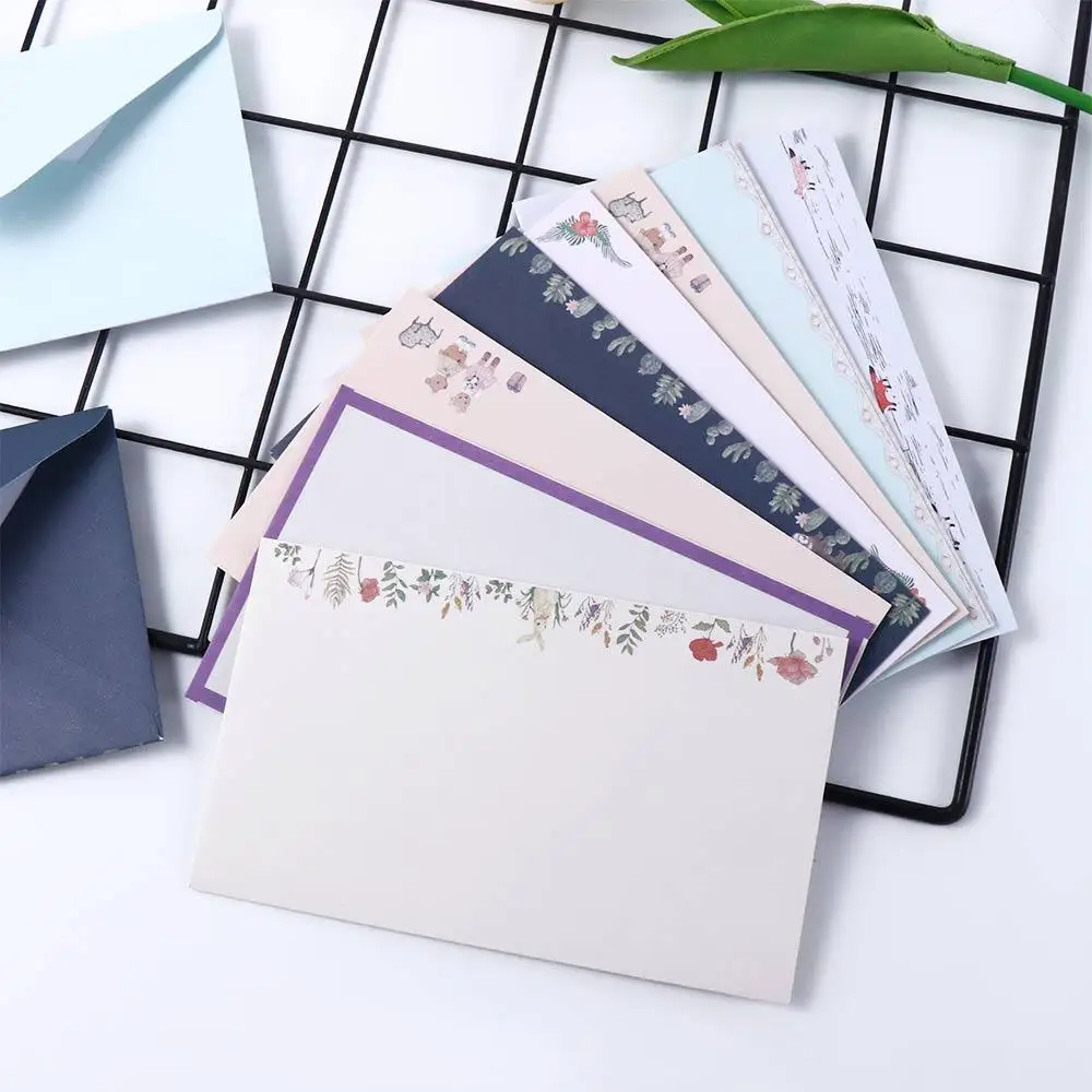 Office Supplies Different Style Beautiful Flower Letter Pad Gift Envelope Letter Paper Writing Paper Stationery Paper Envelope