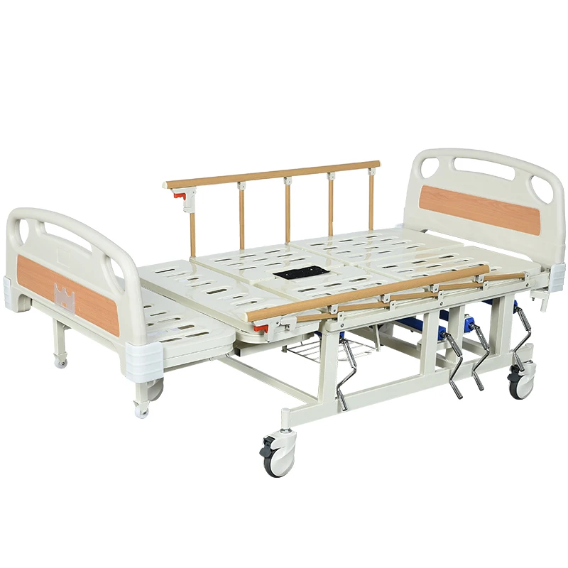 Half-reversible Multi Function Manual Adjustable Nursing Medical Hospital Bed with Toliet