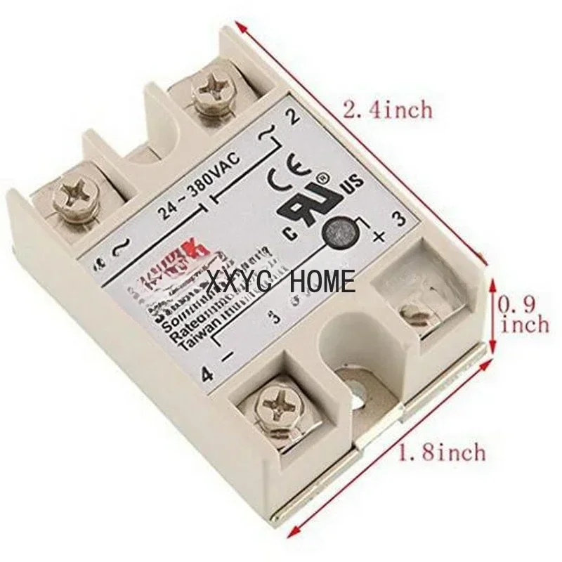 For Arduino Temperature Controller 24V-380V 40A 250V 100pcs SSR-40 DA Solid State Relay New DC to AC Solid State Relay Module