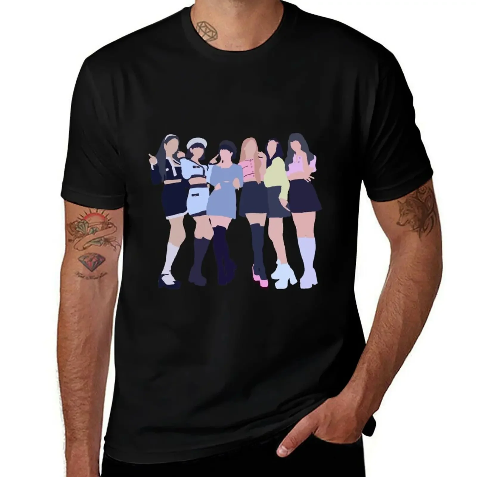 MAGO Gfriend Silhouette T-Shirt Clothing funny shirt cotton T-shirt men