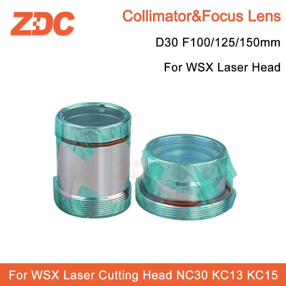 

ZDC Fiber Laser Focus Lens D30 F100 F125 150mm 4KW with Lens Holder for WSX Laser Cutting Head WSX-GQ-JT-02 KC13 KC15 NC30 Laser