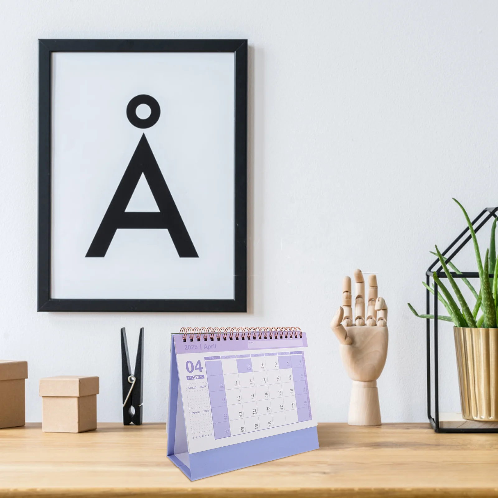 

Standing Flip Desktop Calendar Paper Material 2025 Simple Style New Year Functional Desk Flip Calendar Desk Calendars