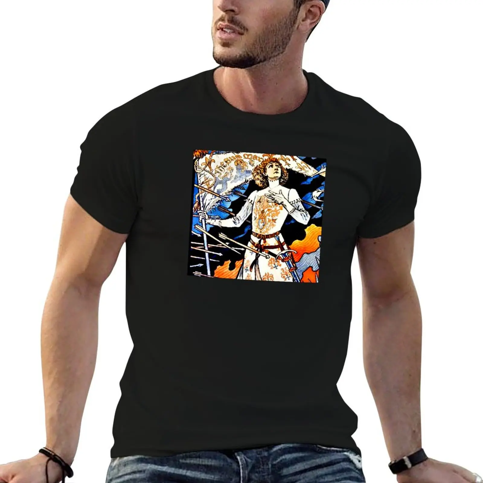 

Футболка Жанна д'Арк, Сара Бернборт, хлопковая футболка, футболки из 100% хлопка, футболка из 100% хлопка