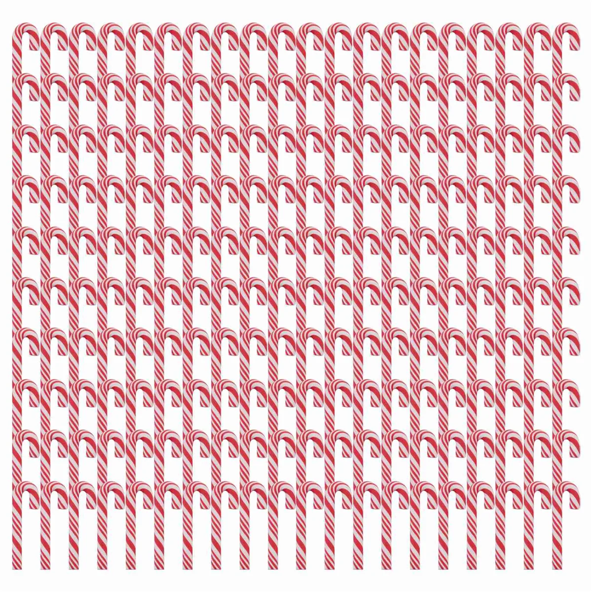 

120Pcs Red and White Handmade Christmas Candy Cane Miniature Food Home Decor Clay Candy Cane