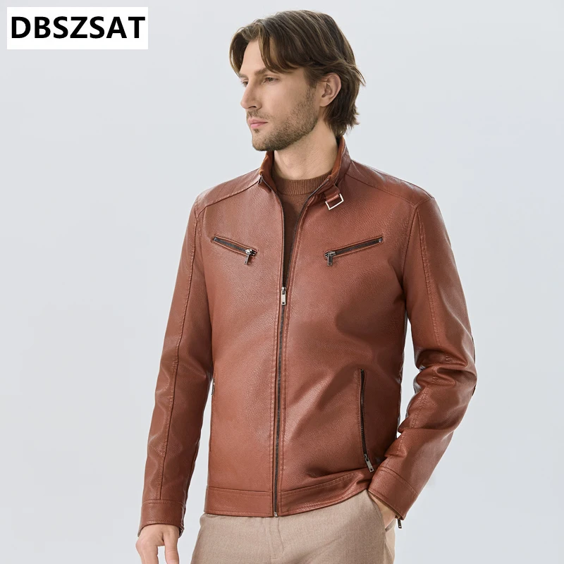 2029  Jacket Men Motocycle Faux Leather Coat PU Moto Bike Jackets Hip Hop High Street Fashion Pilot Men's Clothing Top