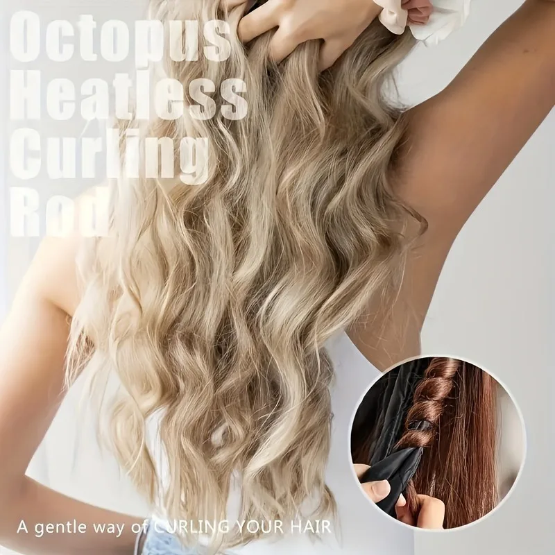 1 Set of Long Hair Curling Headbands, Satin Heat-Free Curling Iron with Adjustable Straps, Heat-Free Overnight Curling Tool, Suitable for Women to Create Wavy Hair, Extra-Large Satin Sleep Cap, Sleep-Specific Hair Net, Women's Thickened Warm Sleep Cap