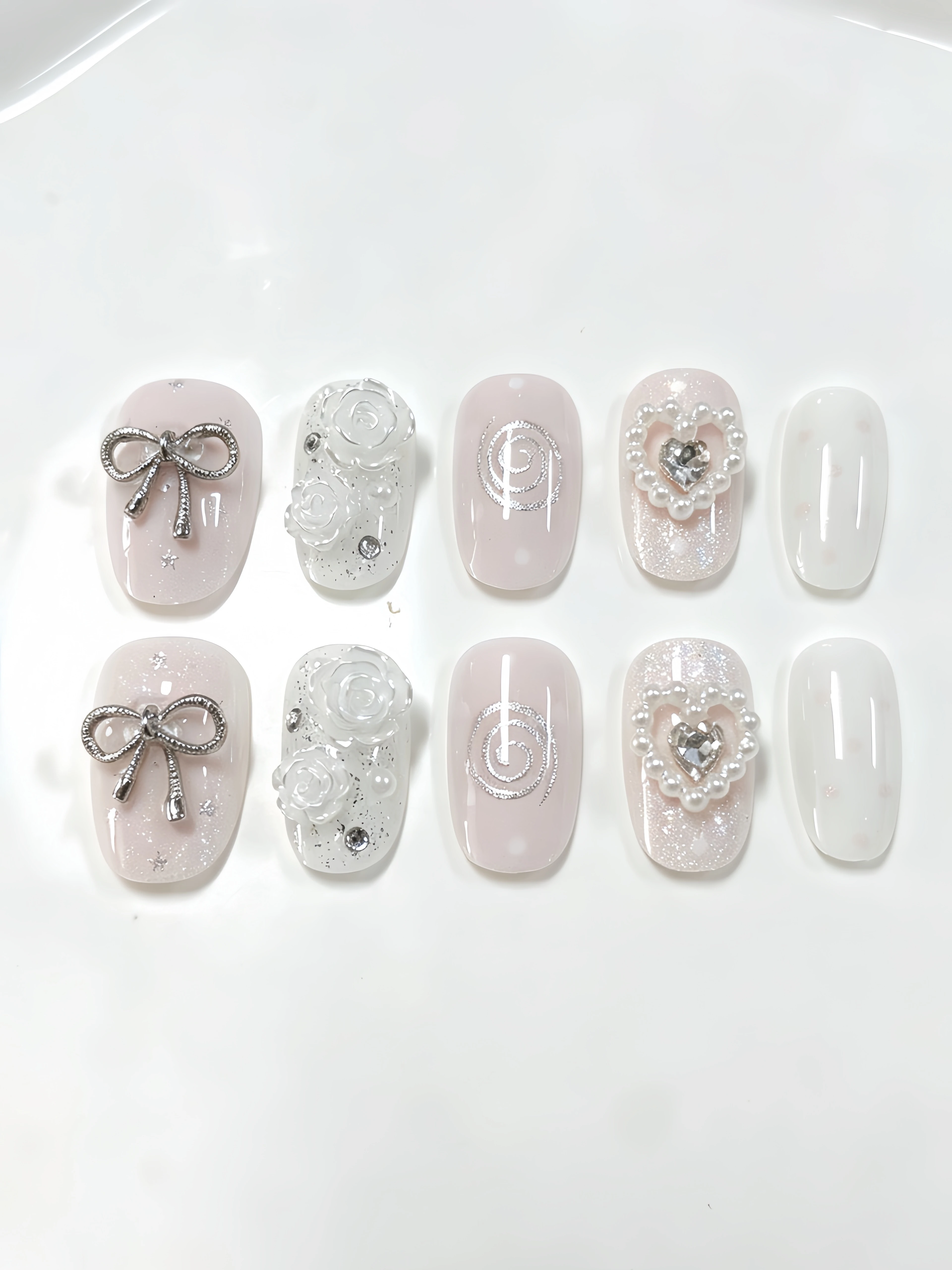 10 Short Oval-Shaped Press-On - Nail Art Oval recension och pris