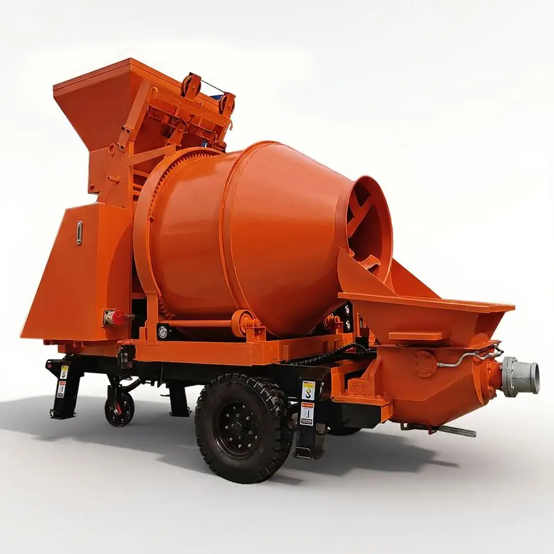 Integrated Concrete Mixing Pump Machine Concrete Production & Transportation All-in-One Unit Long Distance Delivery
