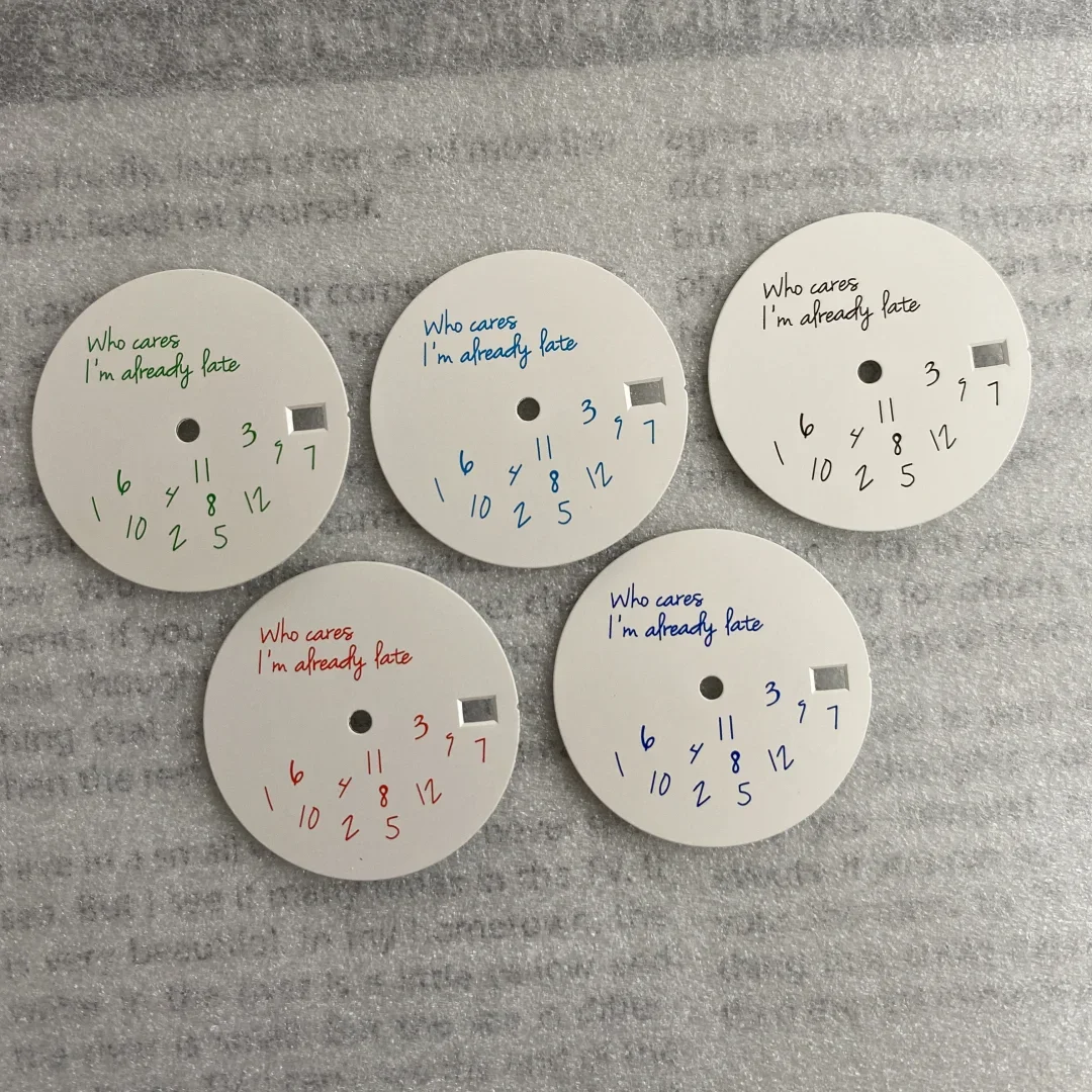 NH35 Dial 28.5mm Green Luminous Watch Dial for NH35 NH36 4R35 4R36 Movement Automatic Mechanical Watch Accessories DIY