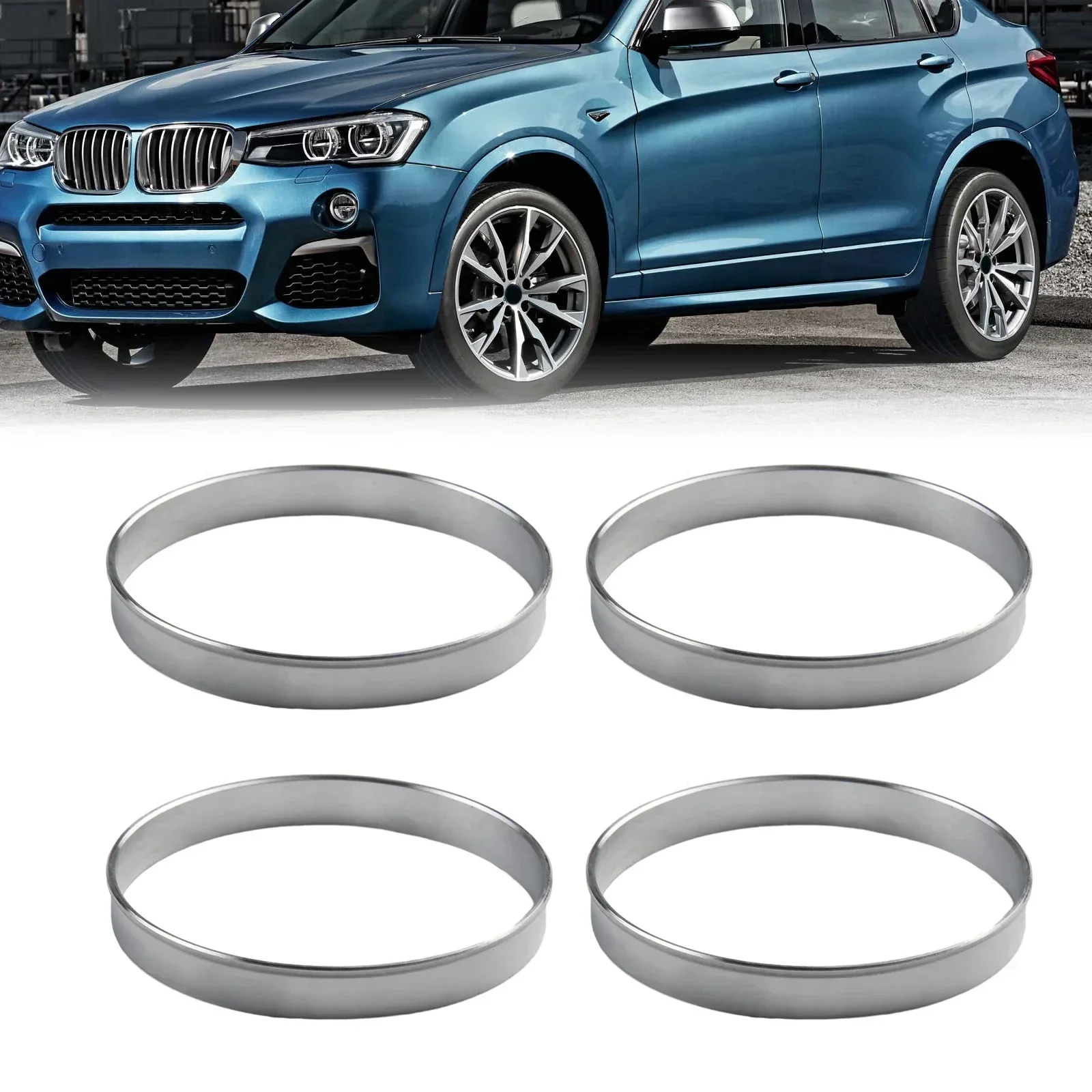 4pcs Car Wheel Hub Centric Rings Center Bore 72.6-74.1 Aluminum Heat Resistant Hub Centric Rings for BMW X1, X3, X4, X6