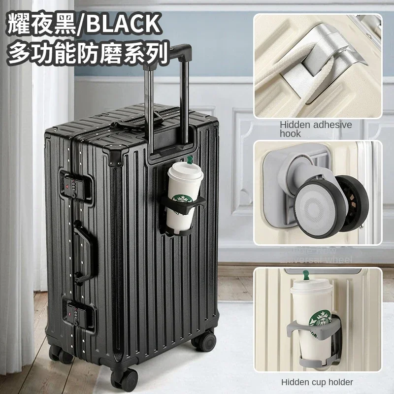 New20/24/28inch Luggage Cup Holder Password Suitcase Female Trolley Case Travel Bags Suitcases Male PC Student Travel Suitcase