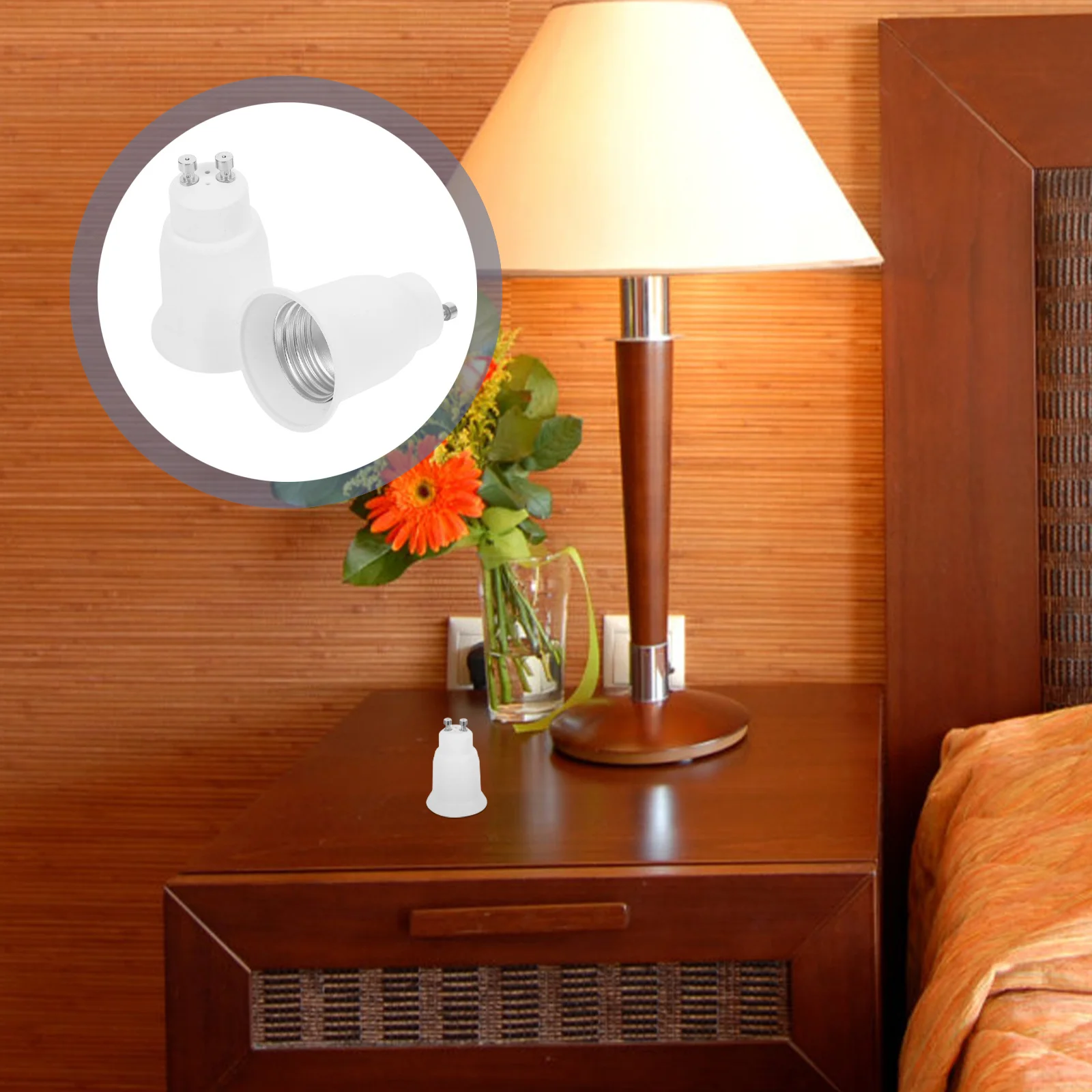 

2Pcs G9 to E27 Lamp Base Adapter Durable Material Snug Fit Wide Application Home Office Use Easy Install No Tools Required