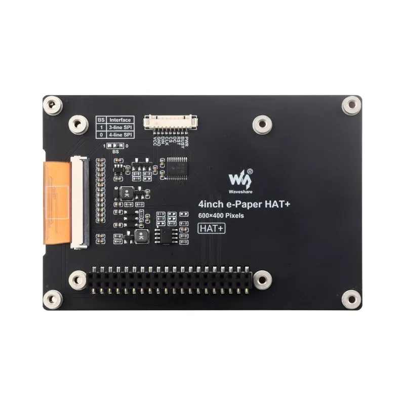 4inch E Ink Spectra 6 (E6) Full color E-Paper Display,600×400 Pixels,SPI Communication,Optional For HAT+ Standard Driver Board