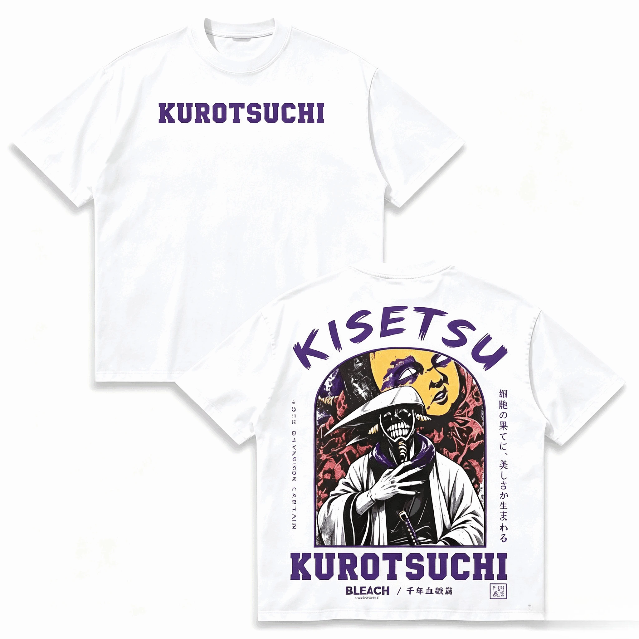 2026 Summer Hot Sale BLEACH Mayuri Kurotsuchi Anime T-Shirt Unisex Hip Hop Streetwear T-shirt Gothic Cotton Oversized T-shirts