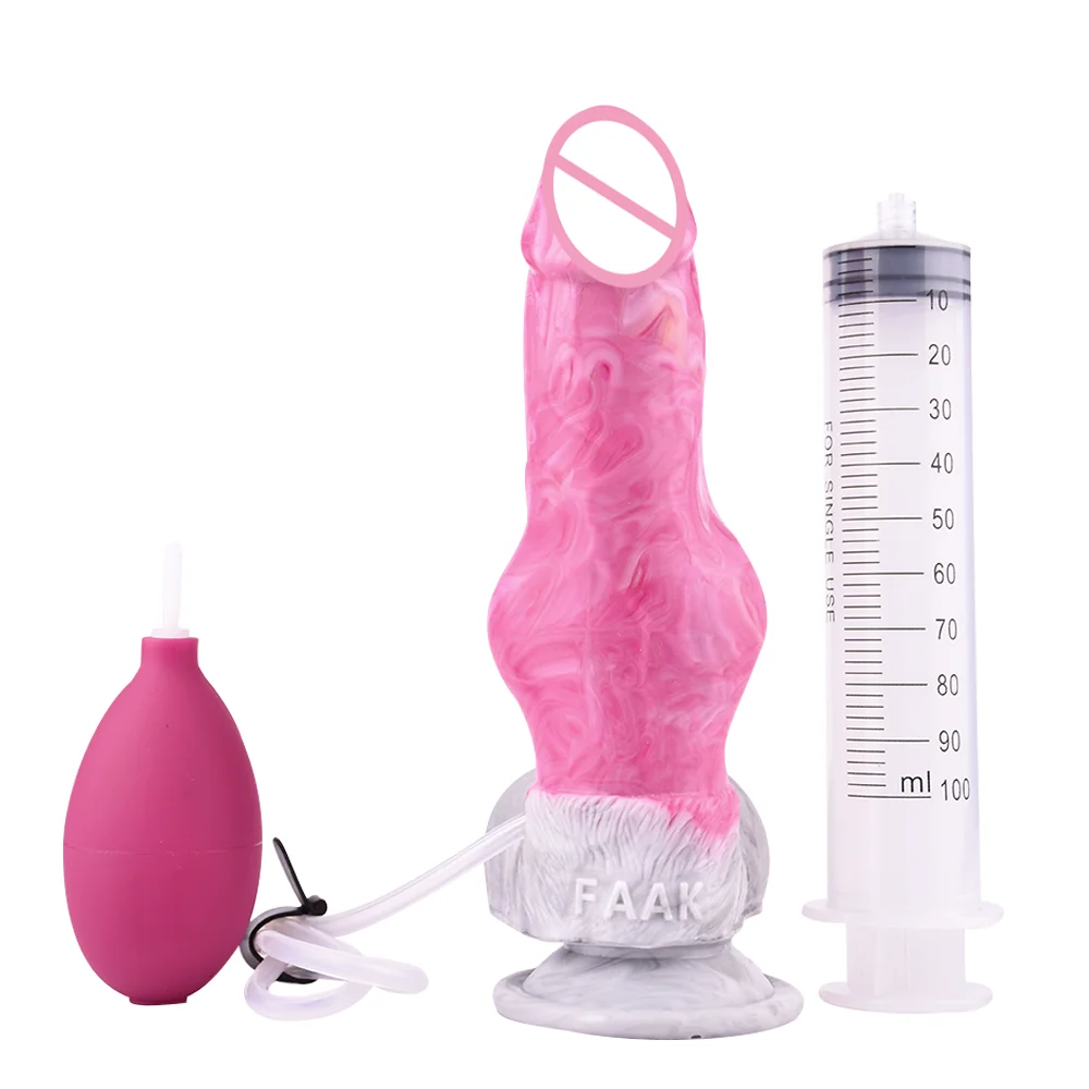 Sex dildo for women Lifelike Dildo for Hands Free Play Artificial Penis Reusable Ejaculating Squirting Silicone Dog FAAK-G125