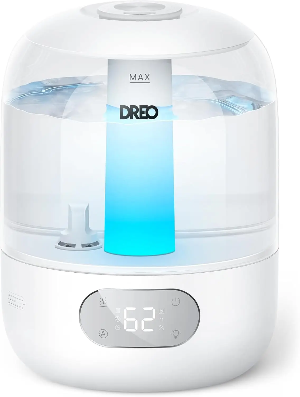 

3L Top-Fill Ultrasonic Humidifier, 30H Runtime & 26dB Quiet for Large Room, Baby Nursery Plants