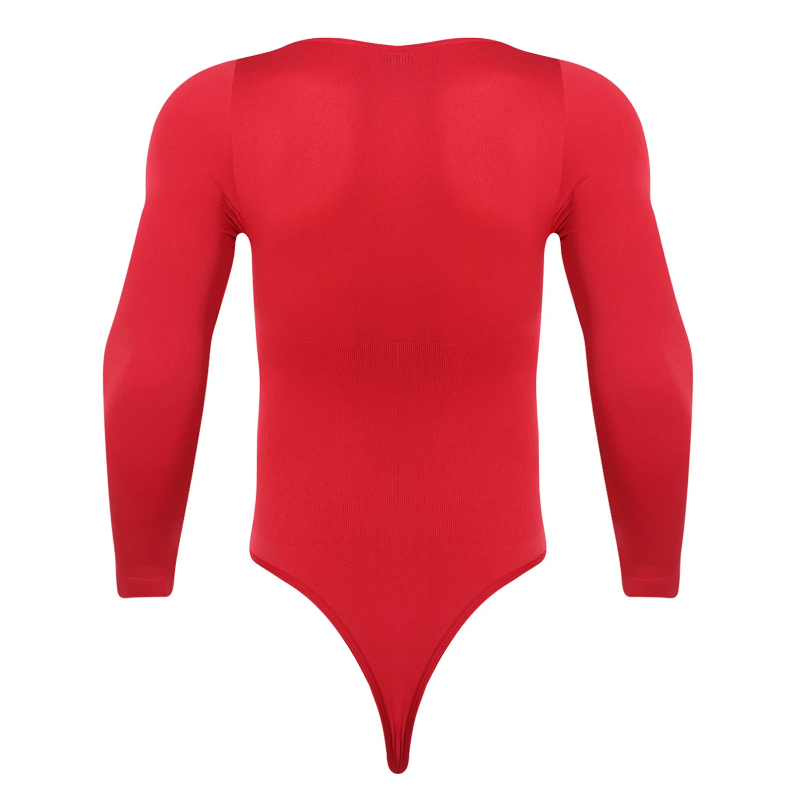 Мужское нижнее белье в рубчик, базовое боди, нижнее белье с квадратным вырезом и длинными рукавами, открывающаяся промежность, эластичный купальник, комбинезон для спортзала