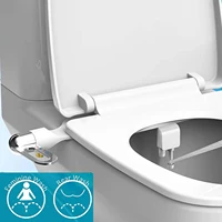 Nuevo Accesorio para asiento de inodoro de bidé ultrafino, bidé de doble boquilla, presión de agua ajustable, pulverizador de culo no eléctrico