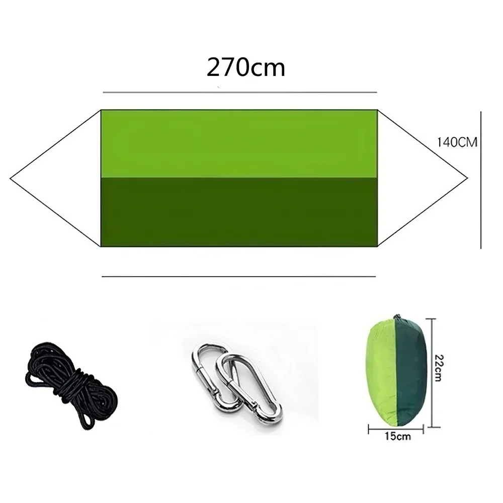 Goture Hammock Duyan 270 X 140CM Portable Camping Cotton Rope Outdoor Hammock Swing Bed Outdoor Tools for Garden Courtyard