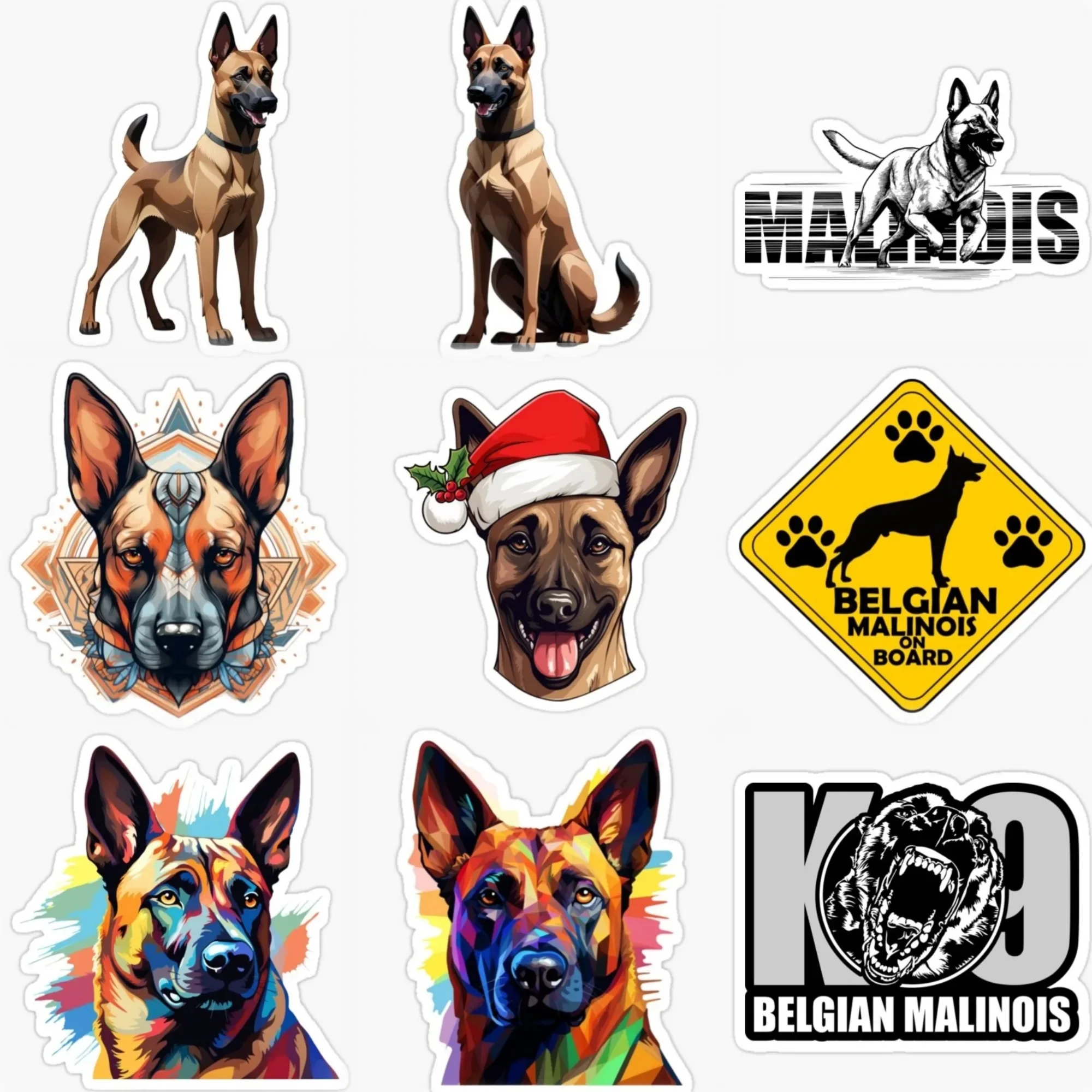 

Belgian Malinois Cute Pet Creative PVC Waterproof Sticker for Decorate Car Van Truck Helmet Window Fridge Wall Decal Accessories