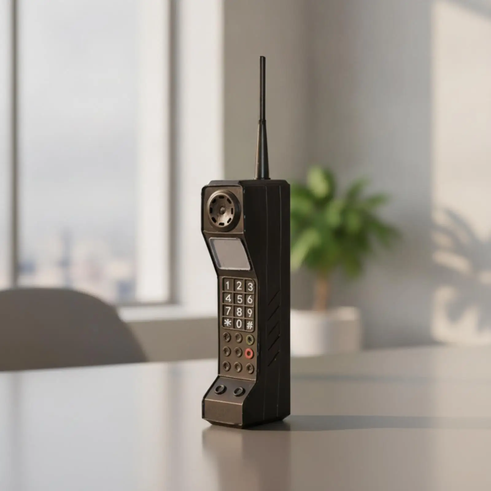 Old Time Handset Phone Ornament Non Working Retro Mobile Phone Figurine for Stage Performance Window Display and Vintage Home