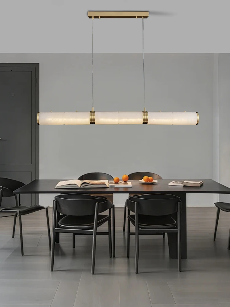 Modern Dining Room Decoration With This Marble Long Ceiling Pendant Lights Luxury Led Stone Hanglamp Luxury Nordic Lighting