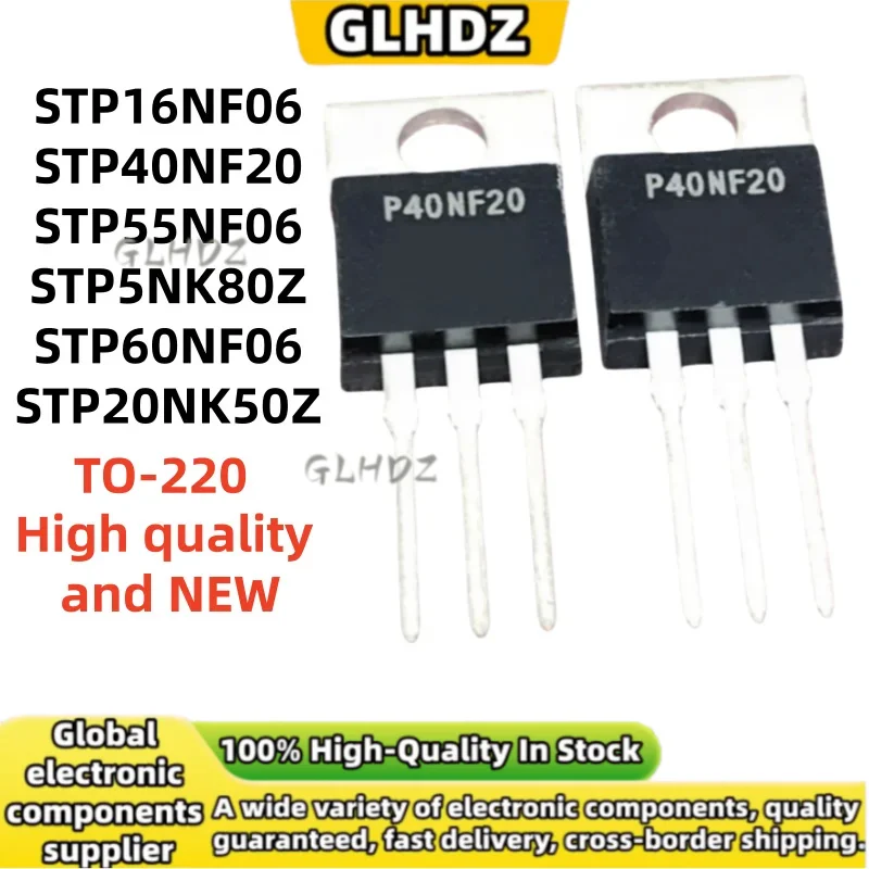 TO-220 10UNTIS STP16NF06 STP40NF20 STP55NF06 STP5NK80Z STP60NF06 STP20NK50Z In the warehouse