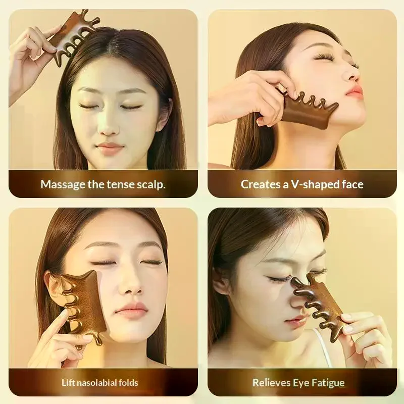 

Массажная расческа из сандалового дерева, деревянная расческа с широкими зубьями, антистатическая, для массажа меридианов, массажная щетка для точечного массажа головы и кожи головы