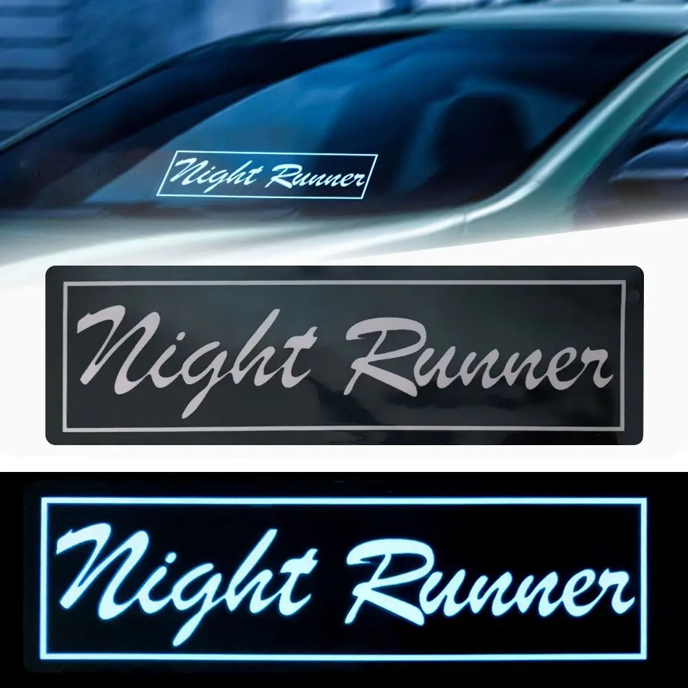 

Car Window Decoration Sticker Safety Signs LED Car Sticker Car Decals Windshield Sticker Night Runner