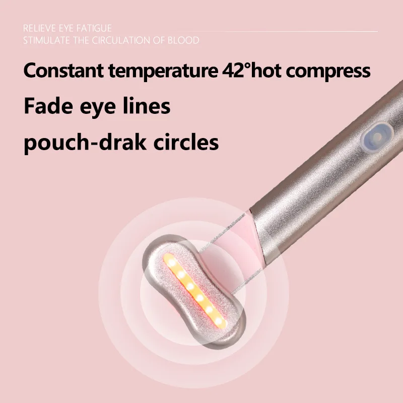 Compact Portable Household Electric Eye Care Massager Handheld Anti-Puffiness Face Lift Skin Rejuvenation Easy to Operate