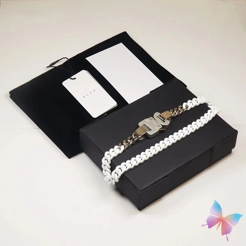 

1017 ALYX 9SM Necklace Fashion Ceramics Unisex Street Fashion Trend Open Buckle Gift Box Packaging Men Women ALYX Accessories