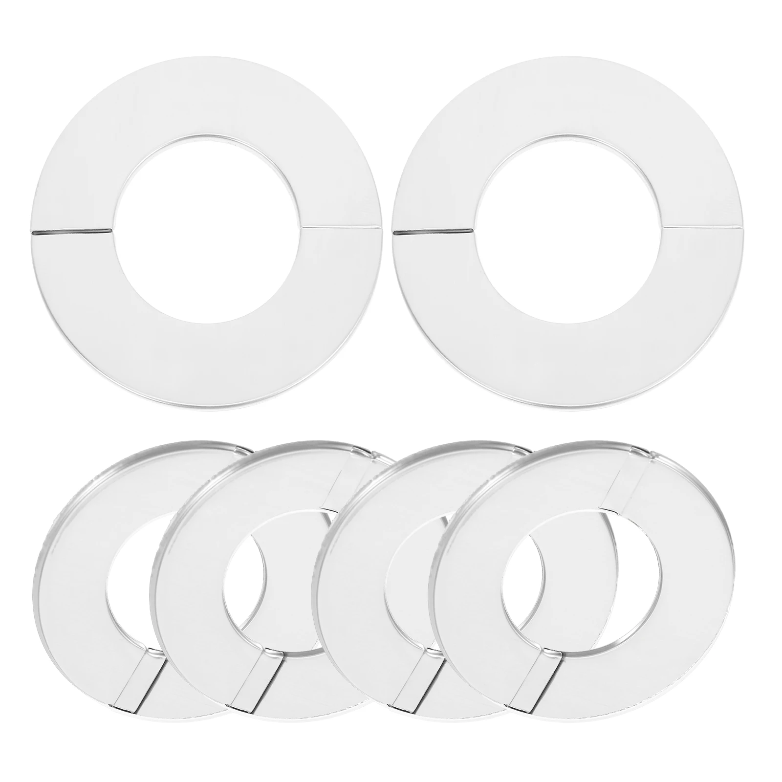 

6pcs Decorative Cover Stainless Steel Round Plates Plumbing Flange Cap Shower Faucet Pipes Long Lasting Easy Installation