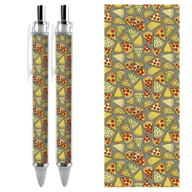 2/4PCS Pizza Illustration Gel Pens Cartoon HD Premium Customizable Large Capacity Caneta Stationery School Supplies for Kids