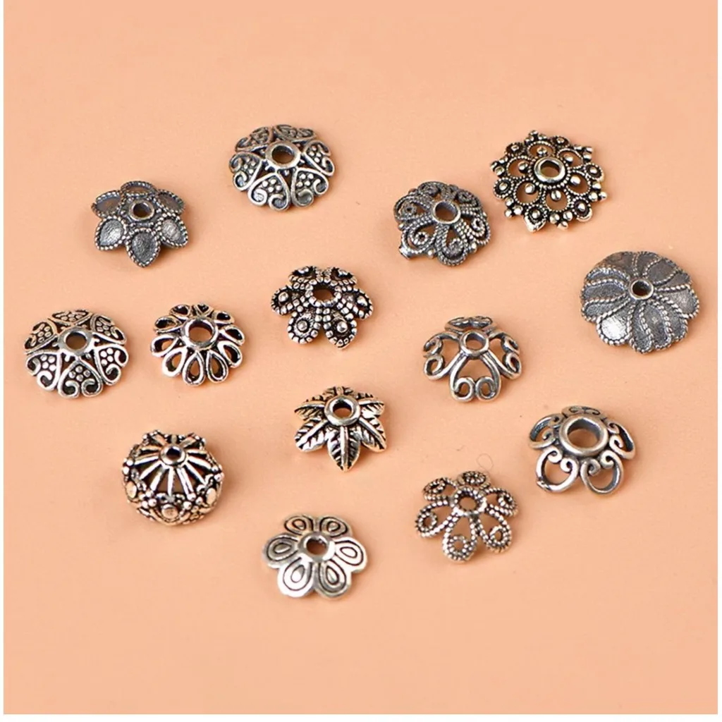 S925 الفضة التبعي حبة حامل حبة واحدة DIY الخرز كريستال صنع المجوهرات