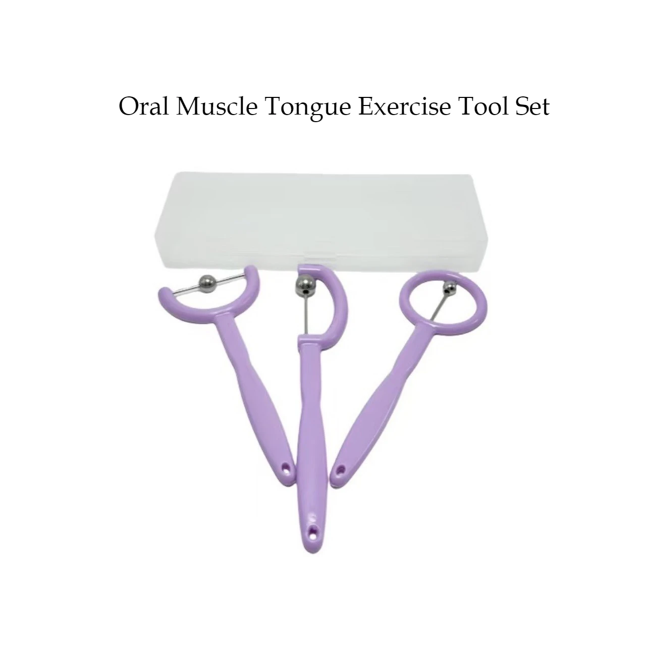 3Pcs ABS Oral Muscle Tongue Training Tools Set, Tongue Exercise Kit for Oral Muscle Workout and Pronunciation Practice