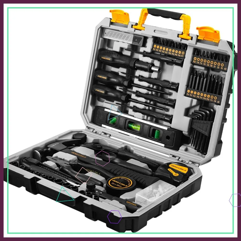 

Набор бытовых инструментов из 150 предметов с кейсом для хранения для проектов по домашнему ремонту и DIY