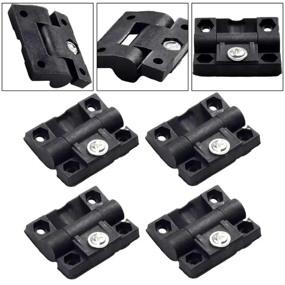 4PCS Nylon Torque Hinge Black Adjustable Torque Furniture Hinges Corrosion Resistant Buffering Design Nylon Hinge